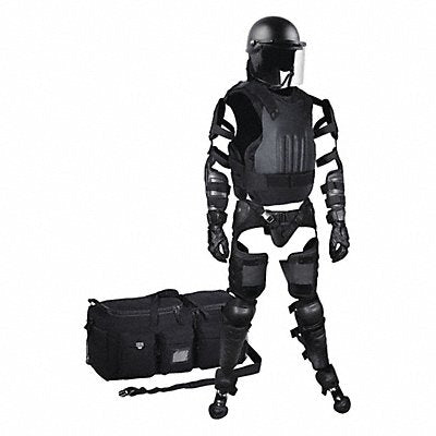 SECPRO 16052SVCNSLXLBK Riot Control Suit L/XL Foam Padded