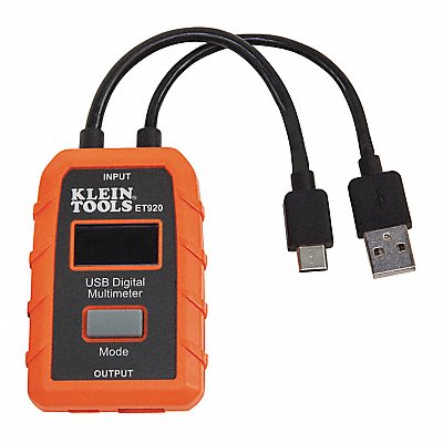 KLEIN TOOLS ET920 USB Digital Meter USB A and USB C