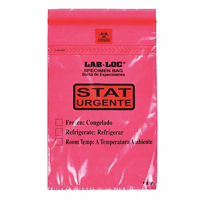LK PACKAGING LABZ69RST Transfer Bag 9 in L 6 in W Red PK1000