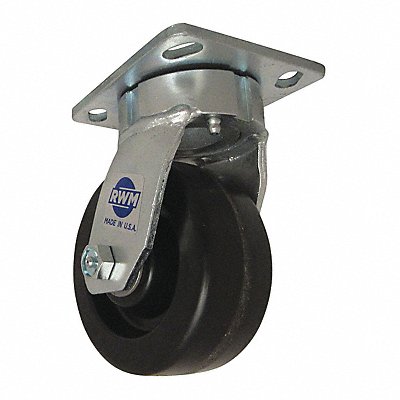 RWM 65DUR0420S Kingpinless Plate Castor Swivel 800 lb.