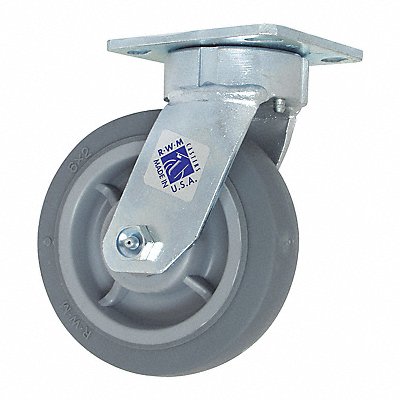 RWM 65RPR0620S Kingpinless Plate Castor Swivel 525 lb.