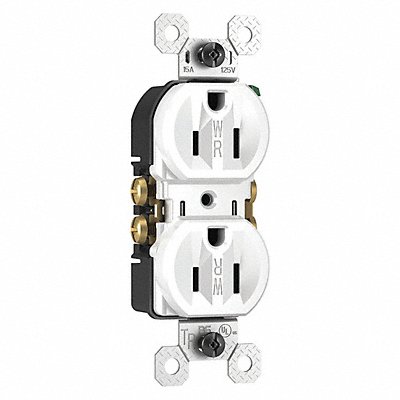 LEGRAND 3232TRWRW Receptacle Straight Blade Type 15A