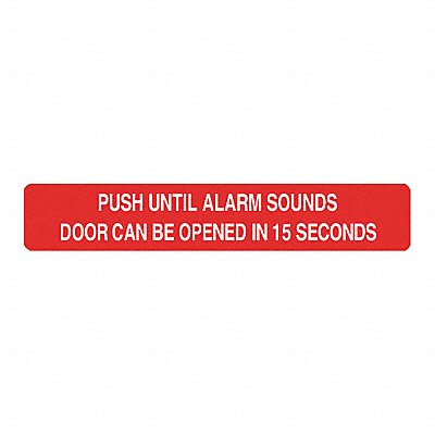 DETEX ECL395 Peel and Stick Door Warning Sign 23 L
