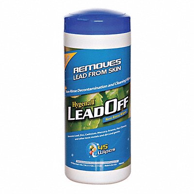 HYGENALL LEADOFF 45NRCN Lead Removing Wipes Fresh 7inL 7inW PK12