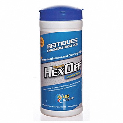 HYGENALL HEXOFF HX45NRCN Heavy Metal Removing Wipes 7 inL PK12