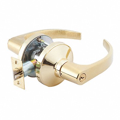 GRAINGER GP148BSN605234ASASCC Door Lever Lockset BSN Curved Style