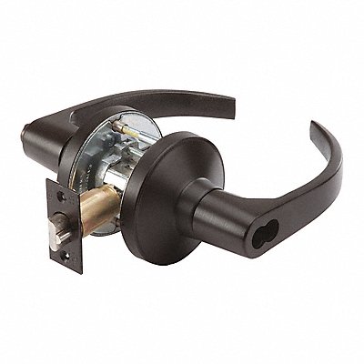 GRAINGER GP148BSN613234ASASFL Door Lever Lockset BSN Curved Style
