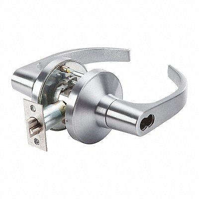 GRAINGER GP148BSN626234ASASFL Door Lever Lockset BSN Curved Style