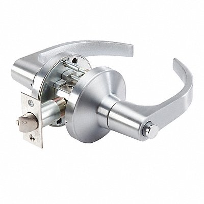 GRAINGER GP176BSN626234ASA Door Lever Lockset BSN Curved Style