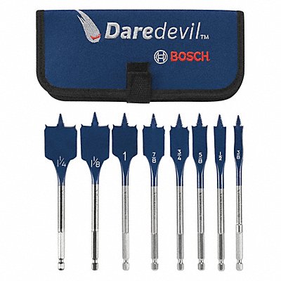 BOSCH DSB5008P Spade Blade Drill Set 8pc Carbon Steel