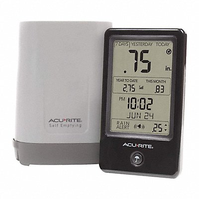 ACURITE 02446M Rain Gauge 0 to 99.9 Range LCD Display