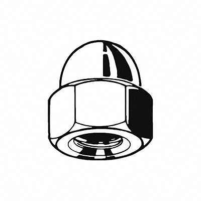 GRAINGER M514001000001 Dome Nut High Crown 18-8 SS M10-1.50 18mm 50PK