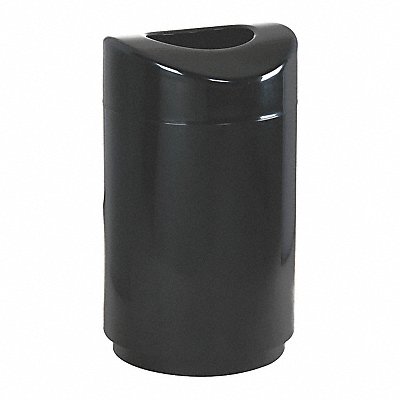 RUBBERMAID COMMERCIAL PRODUCTS FGR2030EPLBK Garbage Can Decorative Round 30 gal.