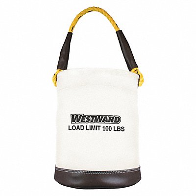 WESTWARD 53JW38 Bucket Bag Plystr Straight Wall OffWhite