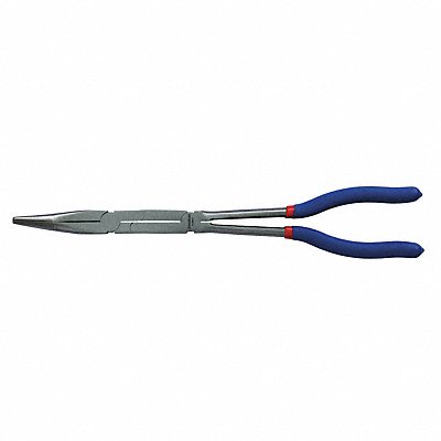 WESTWARD 53JW97 Bent Long Nose Plier 13-1/4 L Serrated