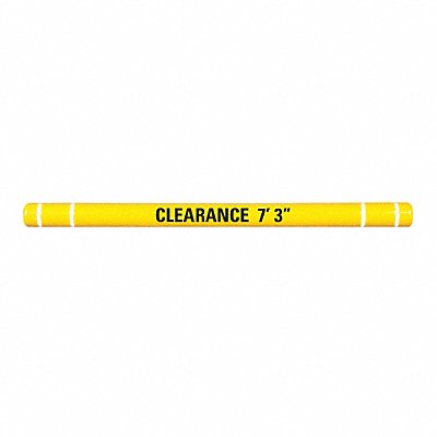 GRAINGER HTGRD45120YW Clearance Bar 5 O.D. 120 L Yellow