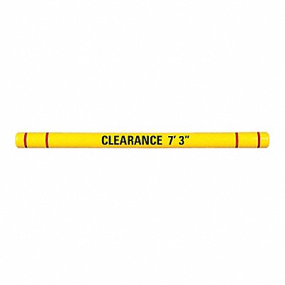 GRAINGER HTGRD796YR Clearance Bar 7-3/8 O.D. 96 L Yellow/Red