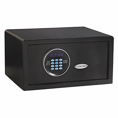 GLOBAL SAFE 824Black15 Hotel Safe Black Net 30.8 lb Steel