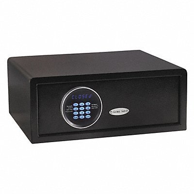GLOBAL SAFE 824Black25 Hotel Safe Black Net 35.2 lb Steel
