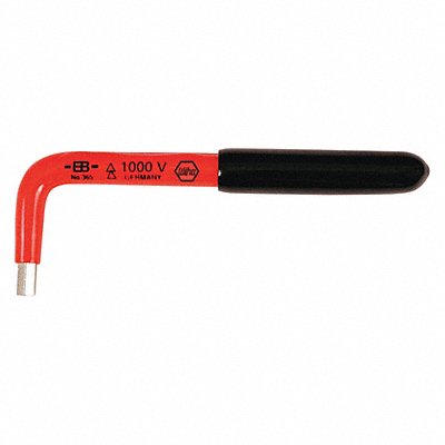 WIHA 13651 Hex Key L Shape Metric 4-1/8 L Handle