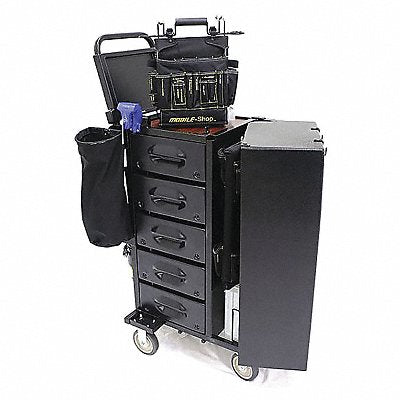 MOBILE SHOP MSH3OEMTY Black Light Duty Tool Utility Cart