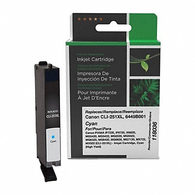 CLOVER CIG6449B001 Ink Cartridge Cyan Remanufactured