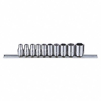 WESTWARD 53PN25 Socket Set Chrome 3/8-1 1/2 in 6Pt