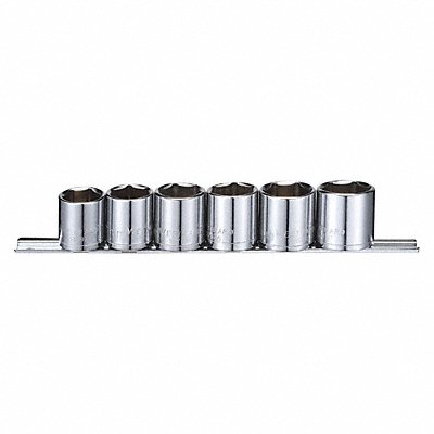 WESTWARD 53PN46 Socket Set Chrome 3/4-1 1/2 in 6Pt