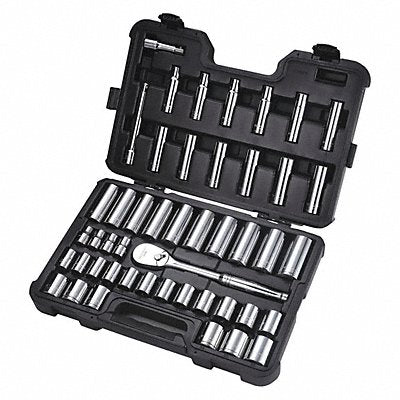 WESTWARD 53PN55 Socket Set Chrome 10 mm to 32 mm 12Pt