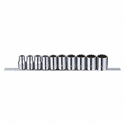WESTWARD 53PN61 Socket Set Chrome 5-14 mm 12Pt