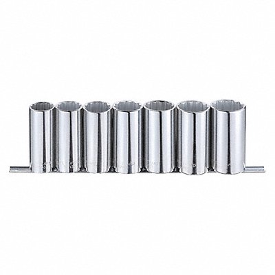 WESTWARD 53PN64 Socket Set Chrome 4-32 mm 12Pt