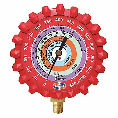 UNIWELD G429ND Refrigerant Gauge Red 3-1/4 L 800 psi