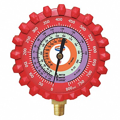 UNIWELD G529LD Refrigerant Gauge 3-1/4 L 800 psi Brass