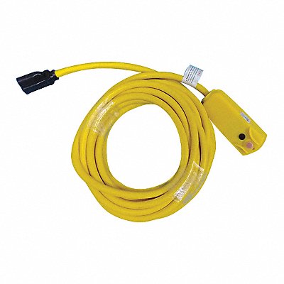 POWER FIRST 53TY64 Plug In GFCI w/Cord 25ft 15A Yel 125V