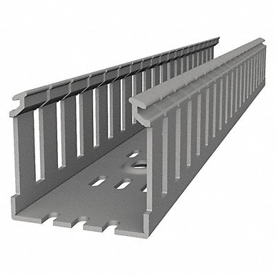 THOMAS  BETTS TYD2X3WPG6 Wiring Duct Wide Slot Wall Grey 6 ft L