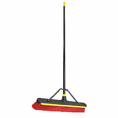 QUICKIE 635SU Push Broom 60 in Handle L 24 in Face