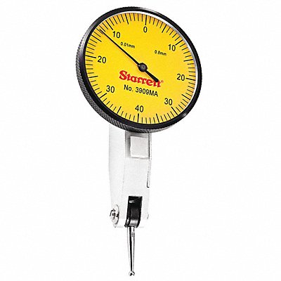STARRETT 3909MA Dial Test Indicator Set 1-9/16 Yellow