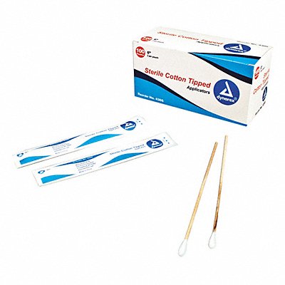 DYNAREX 4305 Cotton Tip Swab Sterile 6 L PK100