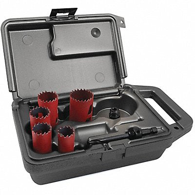 MORSE MHS05M Hole Saw Kit Saw Range 7/8 to 1-1/2