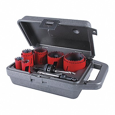 MORSE MHS100 Hole Saw Kit Saw Range 3/4 to 2-1/2