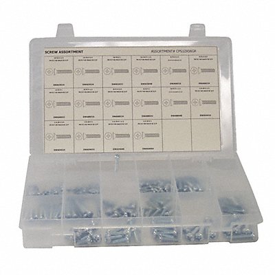 GRAINGER CPS1ZA56GR Machine Screw Assortment std. 445 pcs.