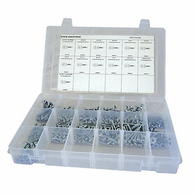 GRAINGER CPS1YY41GR Self-Drilling Screw Assortment std.