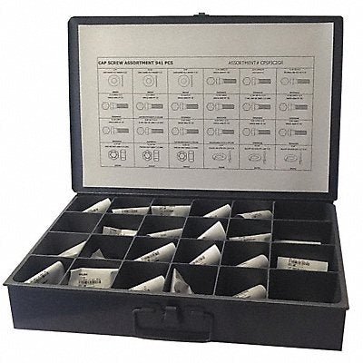 GRAINGER CPS1PJC2GR HexHeadCap Screw Assortment No ofPieces 898