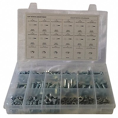 GRAINGER CPS2NE66GR HexHeadCap Screw Assortment No ofPieces 225