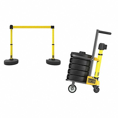 BANNER STAKES PL4000Y PLUS Cart Pkg Blank Yellow Banner