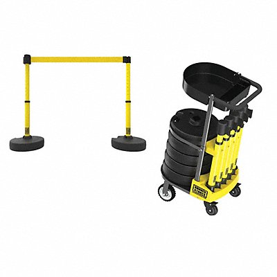 BANNER STAKES PL4000YT PLUS Cart Pkg w/Tray Blank Yellow Bannr