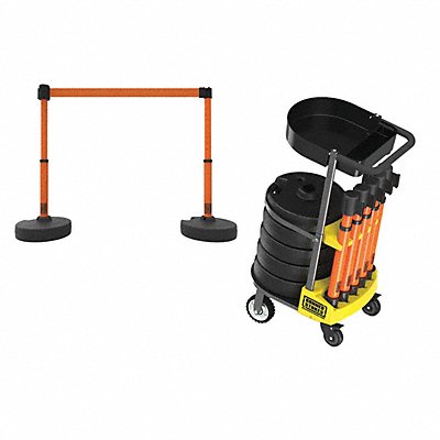 BANNER STAKES PL4000OT PLUS Cart Pkg w/Tray Blank Orange Bannr