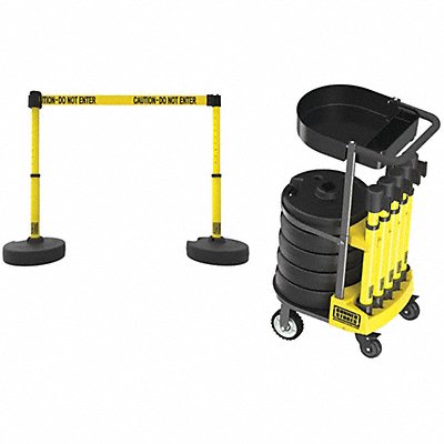 BANNER STAKES PL4078T PLUS Cart Pkg w/Tray Caution-Do Not Entr