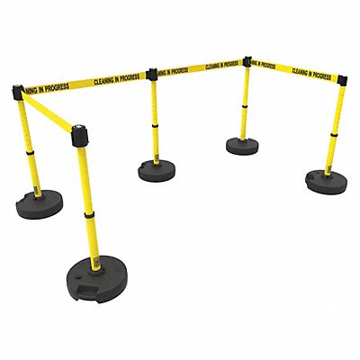 BANNER STAKES PL4588 PLUS Barrier Set X5 Clean in Prgress Yellow