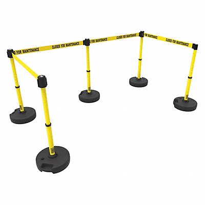 BANNER STAKES PL4590 PLUS Barrier Set X5 Closed for Maint Yellow